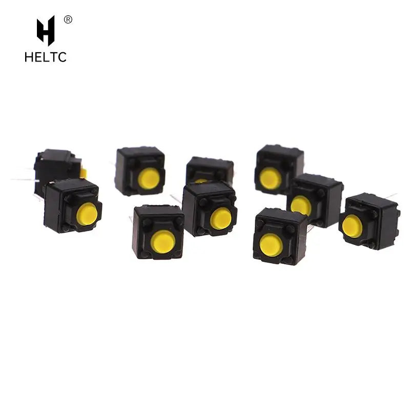 10pcs Mute Button 6*6*7.3mm Silent Switch Wireless Mouse Wired Mouse Button Micro Switch Yellow Push Button Switch