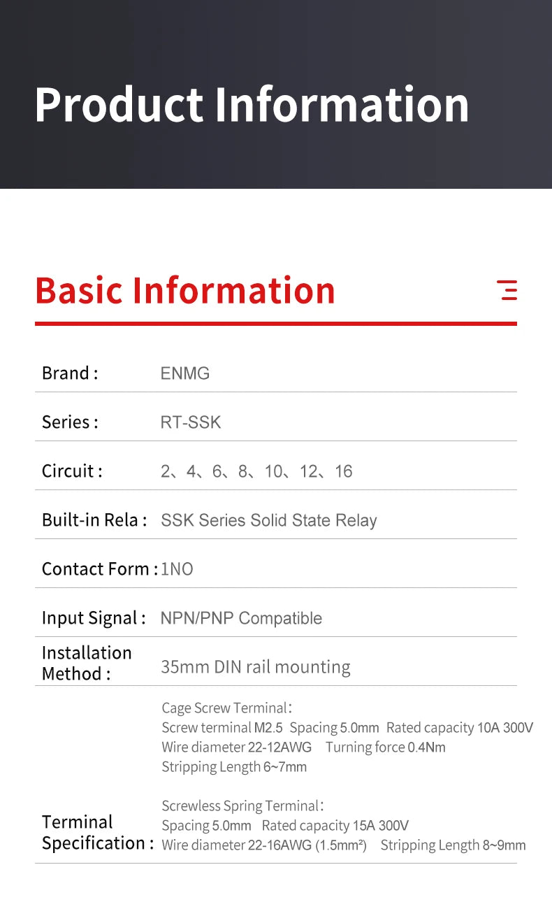ENMG Solid State Relay Module 5-24V DC Solid State Non-Contact Relay Module DC Control AC/DC 220V Wide Voltage Constant Current