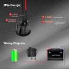 5/10pcs Mini Round Rocker Switch 15mm Spst Open/Off 12V Dc Power Supply Easy to Install Durable Nylon and Terminal