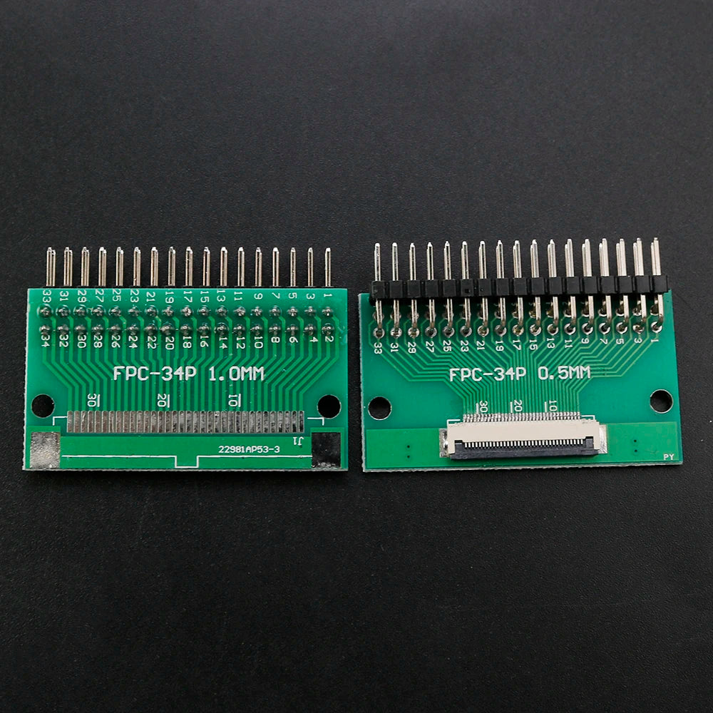 1PC FPC/FFC Adapter Board 0.5mm To 2.54mm Connector Double Row Straight Needle 4/6/8/10/12/14/15/16/18/20/22/24/26/30/34/36 Pin