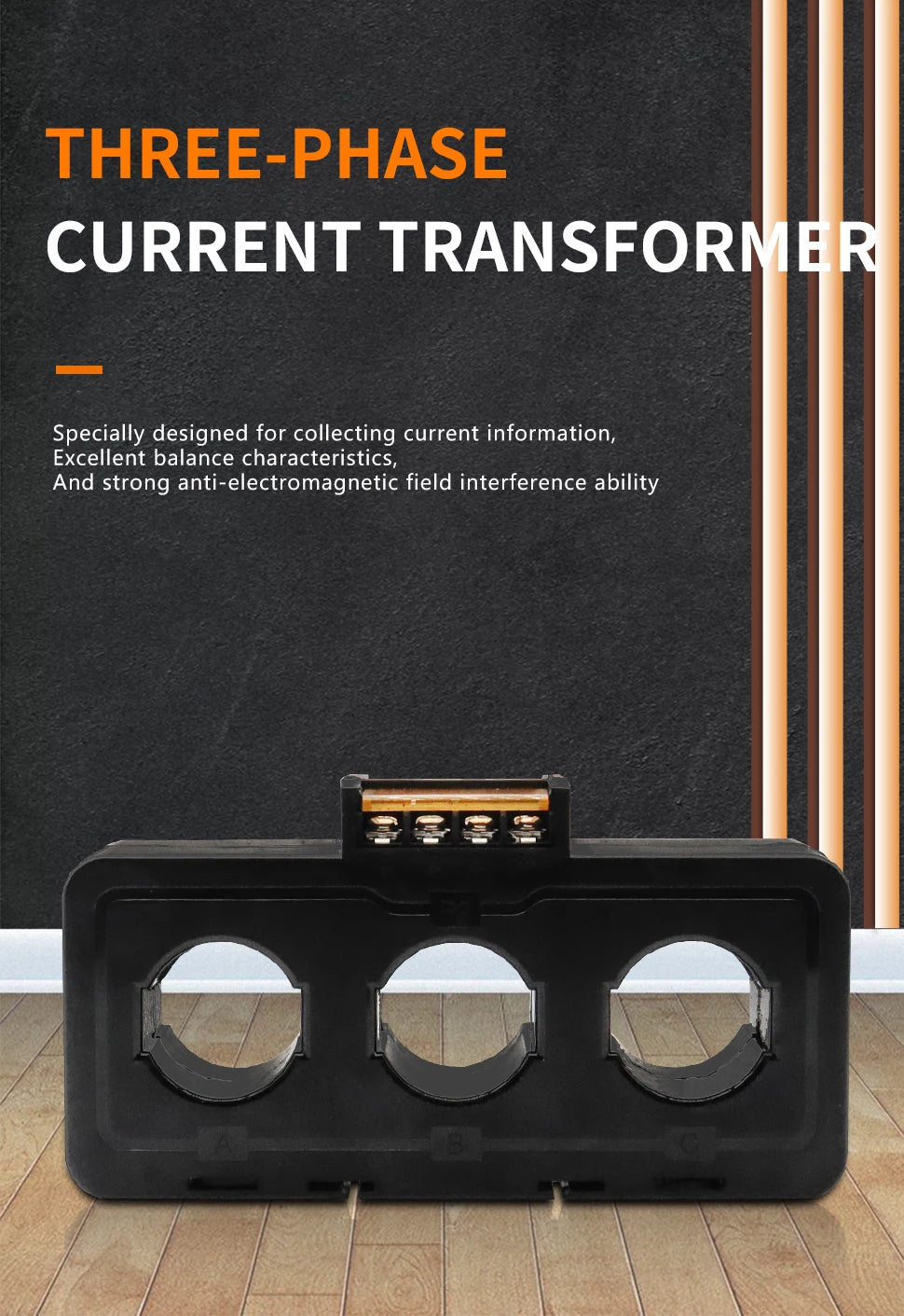 Three-Phase Current Transformer CT Accuracy 0.5 Aperture 35mm 100/150/200/250/300/400/500 Ratio 5A