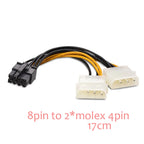 Multi Models 8Pin Adapter Splitter Power Cable 6Pin Cable 8Pin Cable SATA Cable Molex 4Pin for PCI Express GPU Video Converter