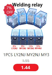 1pcs General Purpose LY2NJ HH62P Electronic Micro Electromagnetic Relay LED Lamp 10A 8 Pins Coil DPDT DC12V 24V AC110V 220V
