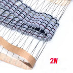 20PCS 2W Wire-wound Fuse Resistor with 5% Tolerance 10R/15/20/22/30/33/47/56R/68/75/82/100R/0.1/0.33/0.47/1/2/2.2/2.7/3.3/470R