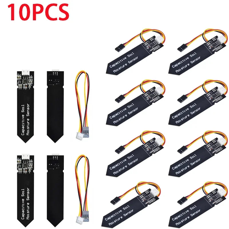 1-10PCS Capacitive Soil Moisture Sensor Module Corrosion Resistant 3.3~5.5V for Arduino Moisture Detection Garden Watering DIY