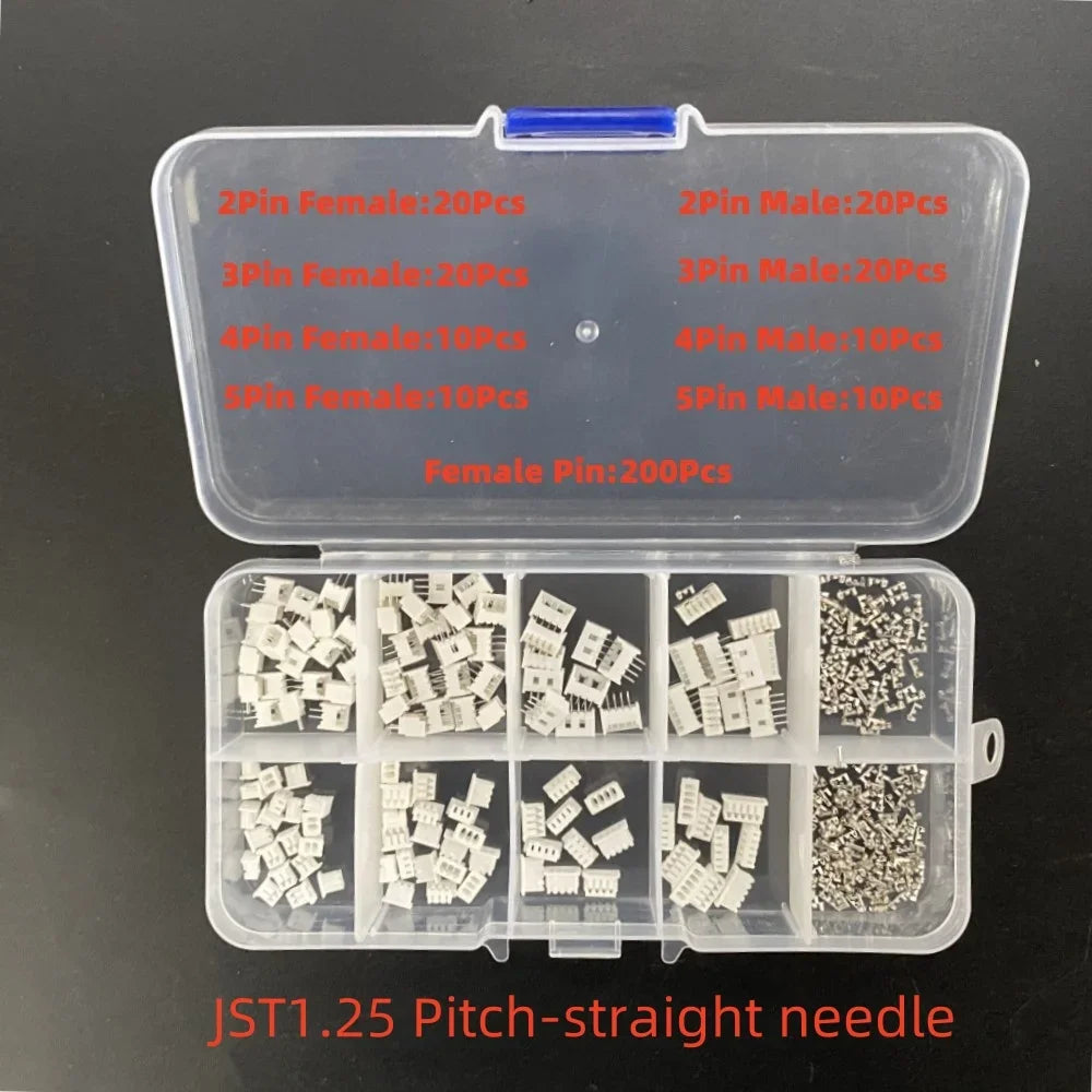 1Box JST 1.25 PH 2.0mm /SYP/SM/XH 2.54mm / VH 3.96mm Pitch Male Female Terminals Kit Plug Plastic Housing Header Crimp Connector