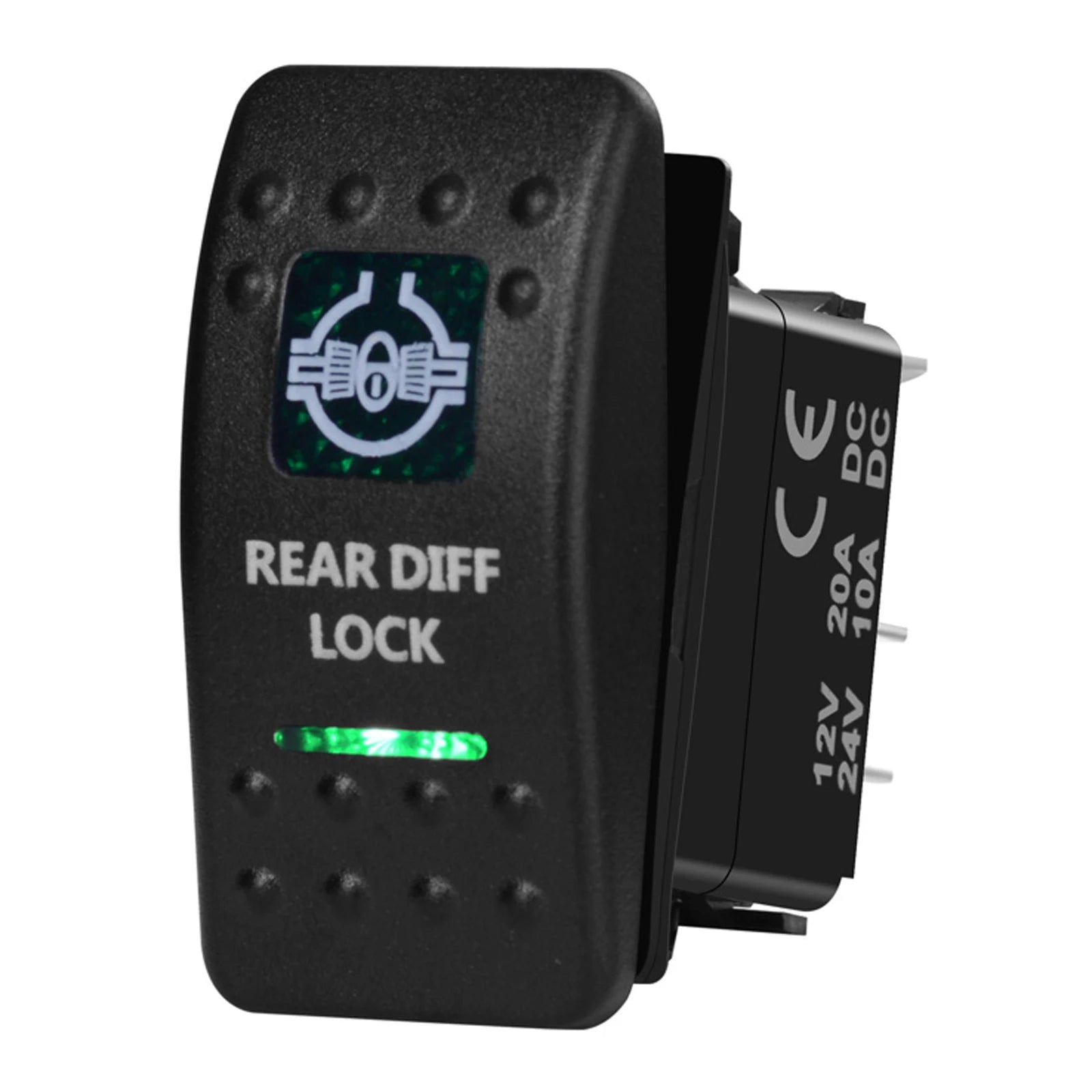 12V/24V Marine Rocker Switch Green LED SPST ON-OFF & DPDT ON-OFF-ON Momentary Toggle for 4x4 Off-Road RZR ATV ARB Carling Style