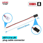 AFRC S1001 JST(ZH)1.5mm to JR Plug Cable Connector Various RC Adapter Cables JST1.0 1.5 JR Futaba for RC DIY Assembly Upgrading