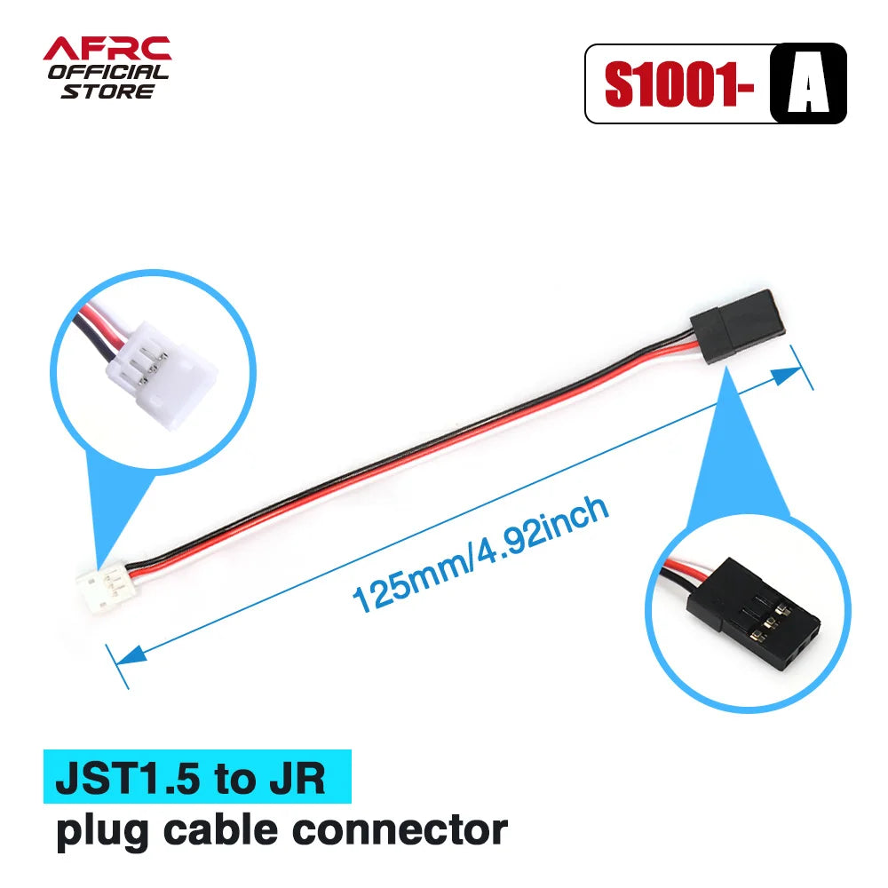 AFRC S1001 JST(ZH)1.5mm to JR Plug Cable Connector Various RC Adapter Cables JST1.0 1.5 JR Futaba for RC DIY Assembly Upgrading