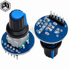 Rotary Encoder Module for Arduino Brick Sensor Development Round Audio Rotating Potentiometer Knob Cap EC11