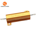 50W 100W Aluminum Power Metal Shell Case Wirewound Resistor 0.01R 100K 1 4 6 7 8 10 20 200 500 1K 3.3K 10K ohm resistance RX24