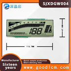 LCD Screen for Electric Motorcycle Segment Display GW004 HTN Positive 4.5V LCD 7 Monochrome Custom Segment LCD Display