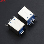 JCD 5pcs USB 2.0 And USB 3.0 Connector Female Socket Male Jack B Type 90°/180° Connector Soldering DIY Printer Interface Repair
