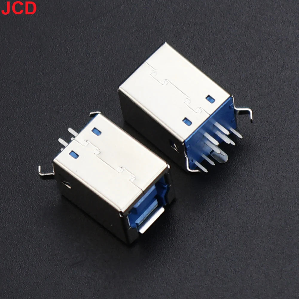 JCD 5pcs USB 2.0 And USB 3.0 Connector Female Socket Male Jack B Type 90°/180° Connector Soldering DIY Printer Interface Repair