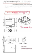 RDS3115 RDS3120 Robot  Servo 15KG/20Kg/25Kg/30Kg/60Kg Dual Axis Shaft Servo Metal Gear Digital Servo For Arduino Robot Diy Servo