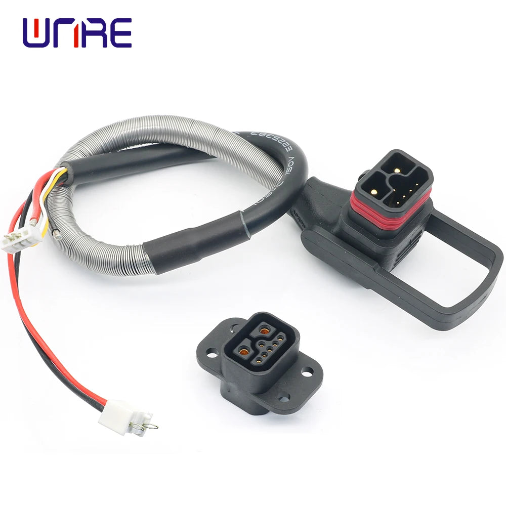 EV Connectors 2+1+5 25A Male Female Connector Electric Bike Charger Cot Battery Charger Plug Socket