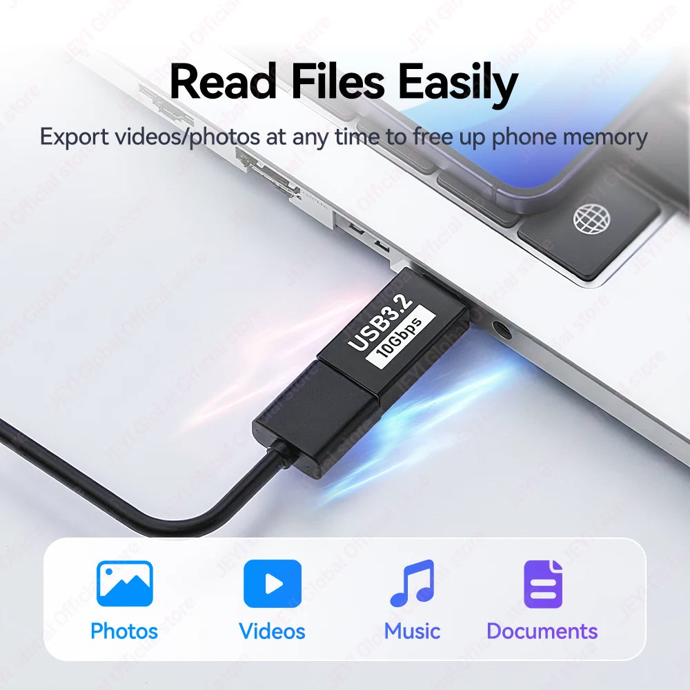 JEYI 5Pcs USB-A to Type-C Extension Adapter USB-C To USB 3.2 10Gbps OTG Coverter For Laptop PC Connector Converte S23 IWatch