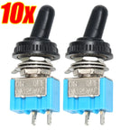 1-10PCS MT-S101 2-Pin 2-Position Miniature Toggle Switch Blue Micro Toggle Switch Tool Motorcycle Boat Supplies Accessories