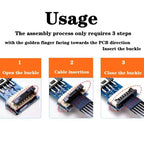 FFC Mini Micro USB Extension Type-C Ribbon Cable 90 FPV Slim Flat Soft Flexible FPC Charge FPV Brushless Handheld Gimbal Monitor