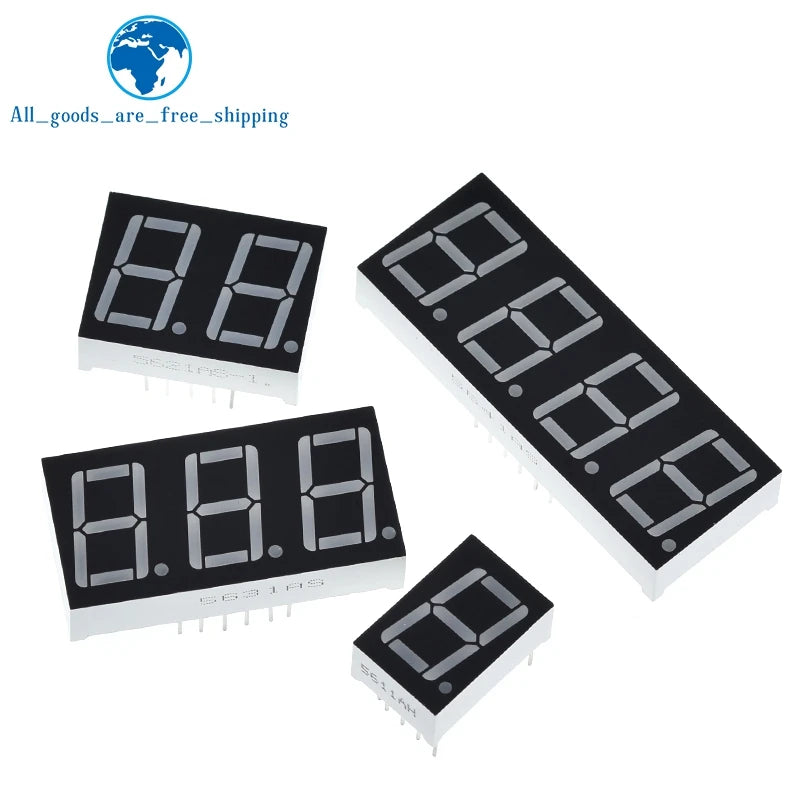 1/5/10PCS 0.56 inch LED display 7 Segment 1 Bit/2 Bit/3 Bit/4 Bit Digit Tube Red Common Cathode / Anode Digital For Arduino