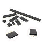 10Pcs2.54mm Pitch Single Row Female Pin Header Socket 2~40P PCB Board Connector Strip Gold Plated Pinheader Terminal for Arduino