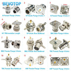 1PCS L16 N/Q9 BNC/TNC/UHF Flange Connector Male Plug/Female Jack 4-Holes Flange Panel Chassis Mount Coaxial Solder Nickel Plated