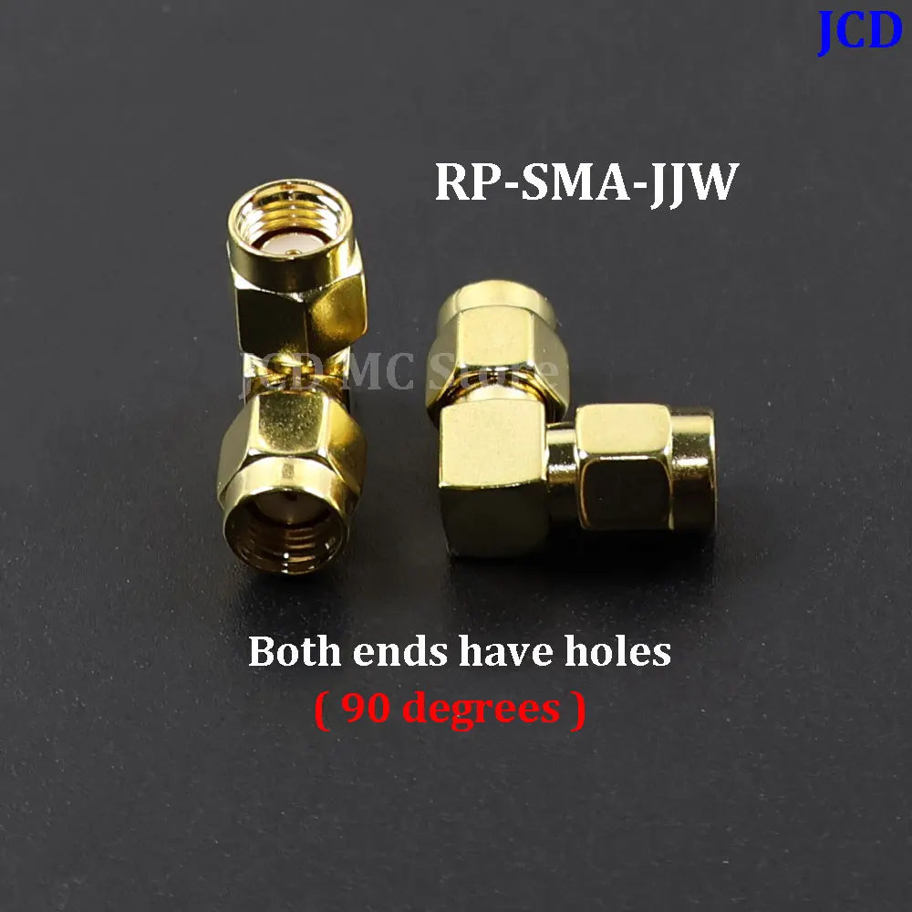 1/3/5piece SMA Male Female RF Straight Connector 90 Degree Right Angle Tee Type 3Way Splitter RPSMA To RP-SMA Male Adapter