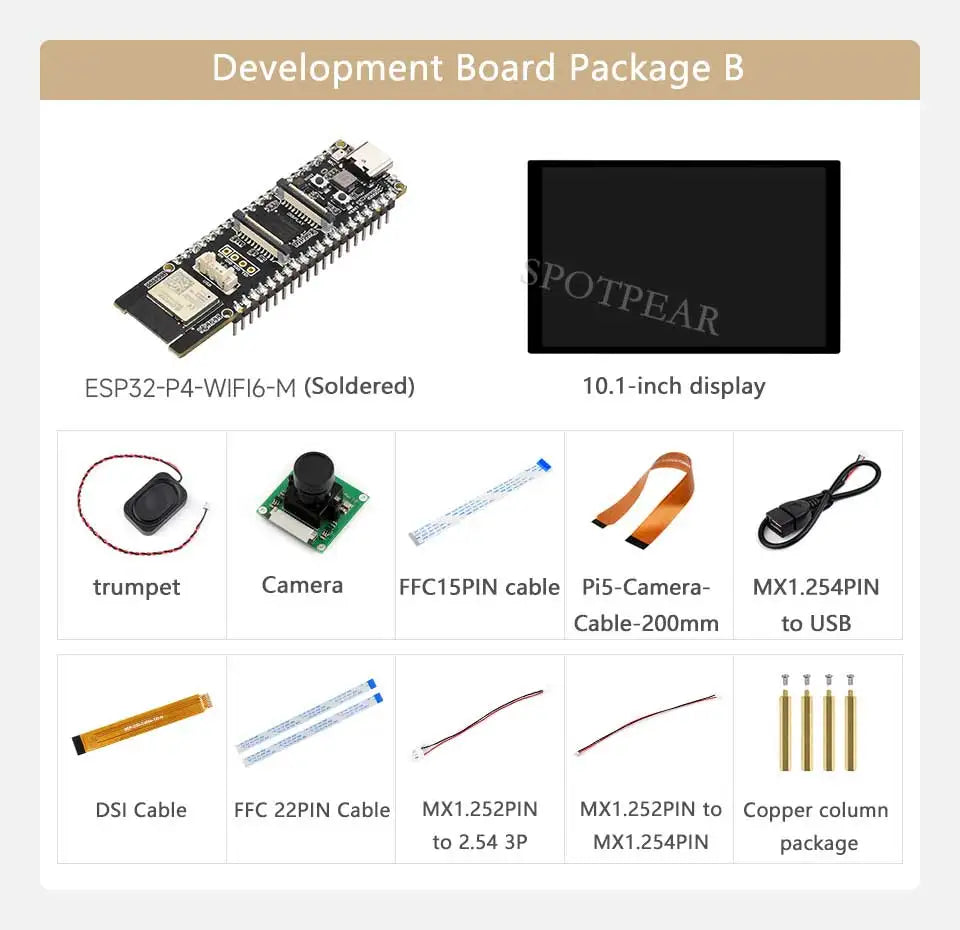 ESP32 P4 WIFI6 High-Performance Development Board Optional Kit On-board ESP32-C6 Supports Wi-Fi 6 And Bluetooth 5 AI Deepseek