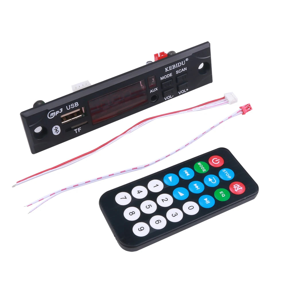 1-10PCS Bluetooth 5.3 Car Kit Wireless MP3 Decoder Board Audio 12V WMA Car Music Player Module Lossless Audio USB AUX TF Radio