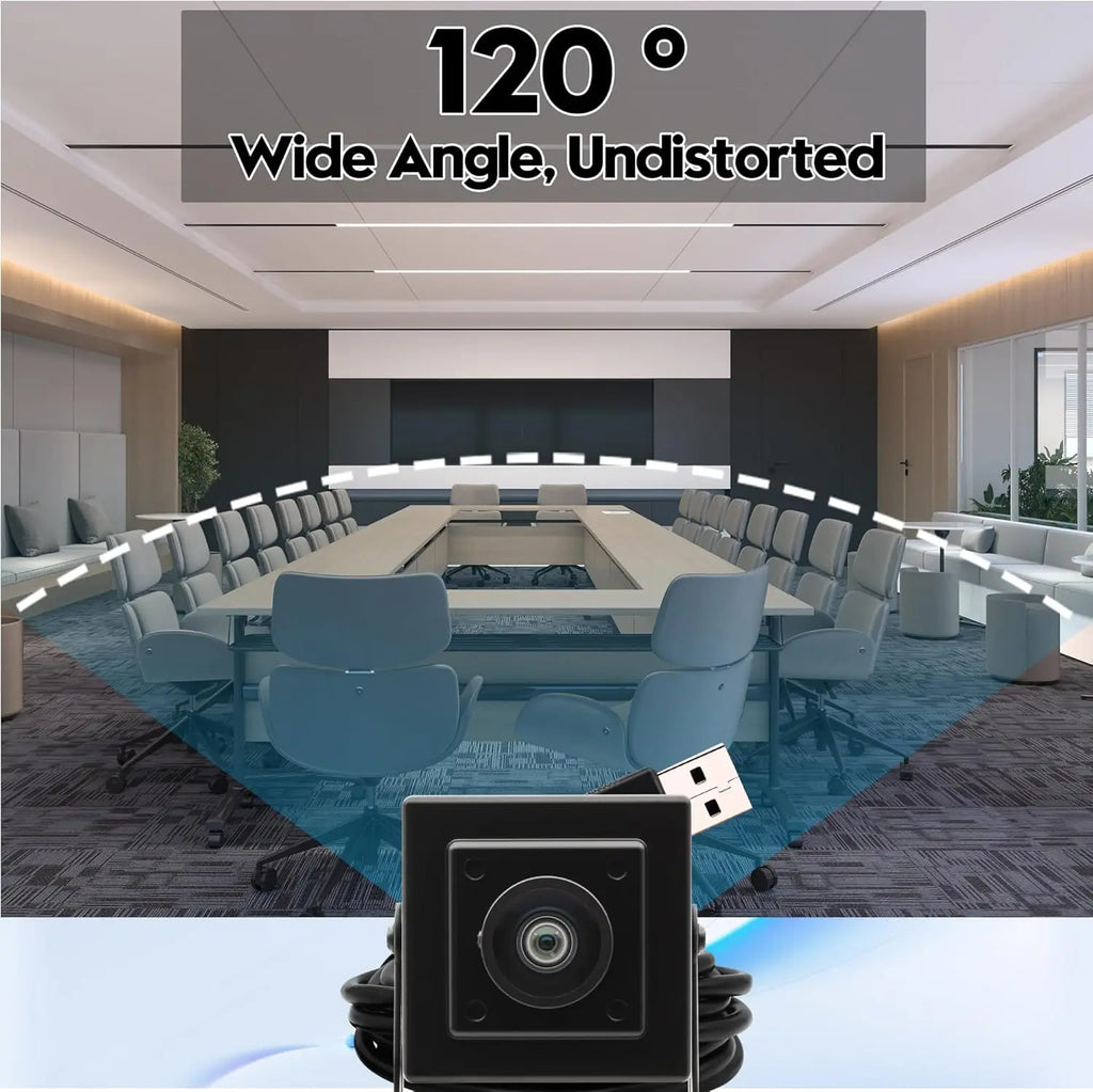ELP 16MP USB Camera 120 Degree Wide Angle USB Camera IMX298 Sensor Streaming Webcam Plug & Play for Machine Vision