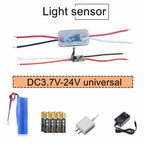2~1PCS 5-level Adjustment Light Sensor Switch Auto on Off Photocell Street Light Switch 5A 3.7V 5V 12V 24V Photo Control Sensor