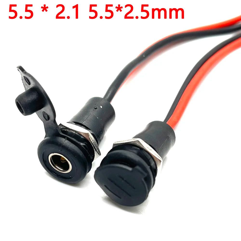 1/3PCS DC 5.5*2.1/5.5*2.5 Power Cable Wire Connector 5521 5525 Charger High Current DC Power Plug Female Socket About 20CM