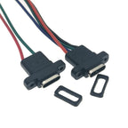 5pcs Type-C USB 3.1 Connector 2Pin 4Pin 6Pin Welding Wire Female Socket Rubber Ring High Current Fast Charging Port