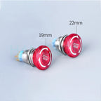 Metal Emergency Stop Push Button Switch Latching 12V-250V Stainless Steel Red Mushroom 16 19 22 25MM 1NO1NC Momentary
