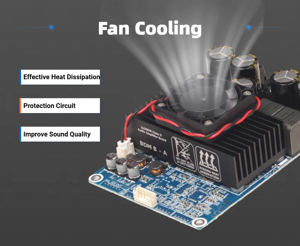 BDM8-A  TPA3255 2x300W HIFI Digital Power Class D Amplifier Board High-power 2.0 Channel Stereo