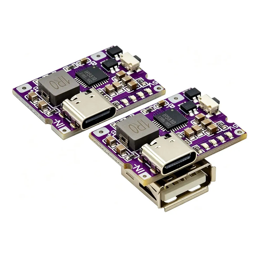 IP5310 Type-C USB 5V 3.1A Boost Converter Step-Up Power Module Mobile Power Bank Accessories With Switch LED Indicator Type-C U