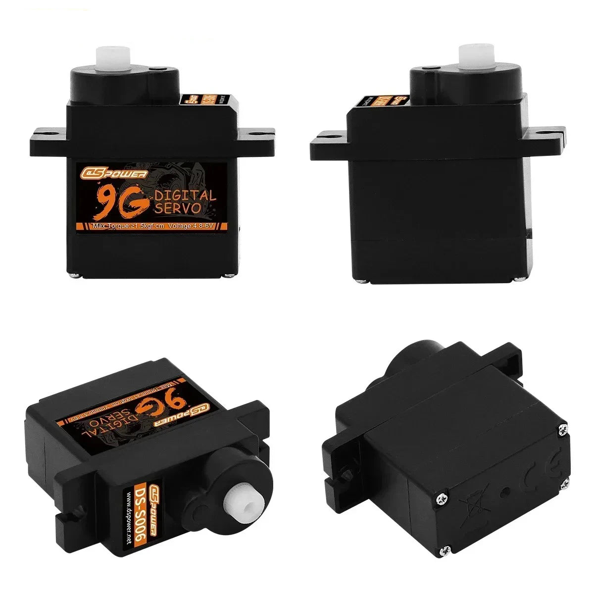 DSpower 9G Digital Waterproof Plastic Gear Servo Core Motor JR Plug for RC Car Truck Robot Model Axial WLtoys K999