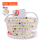 AC 220V 2835 LED Strip Light Waterproof IP67 120 LEDs Flexible Tape Lamp with IC Home Lighting White 0.5m 1m 2m 5m 10m 20m 50m