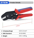Electrician Pressed Pliers Crimping Tool with Interchangeable Dies Ratcheting Wire Crimper for Electrical Terminals Connector