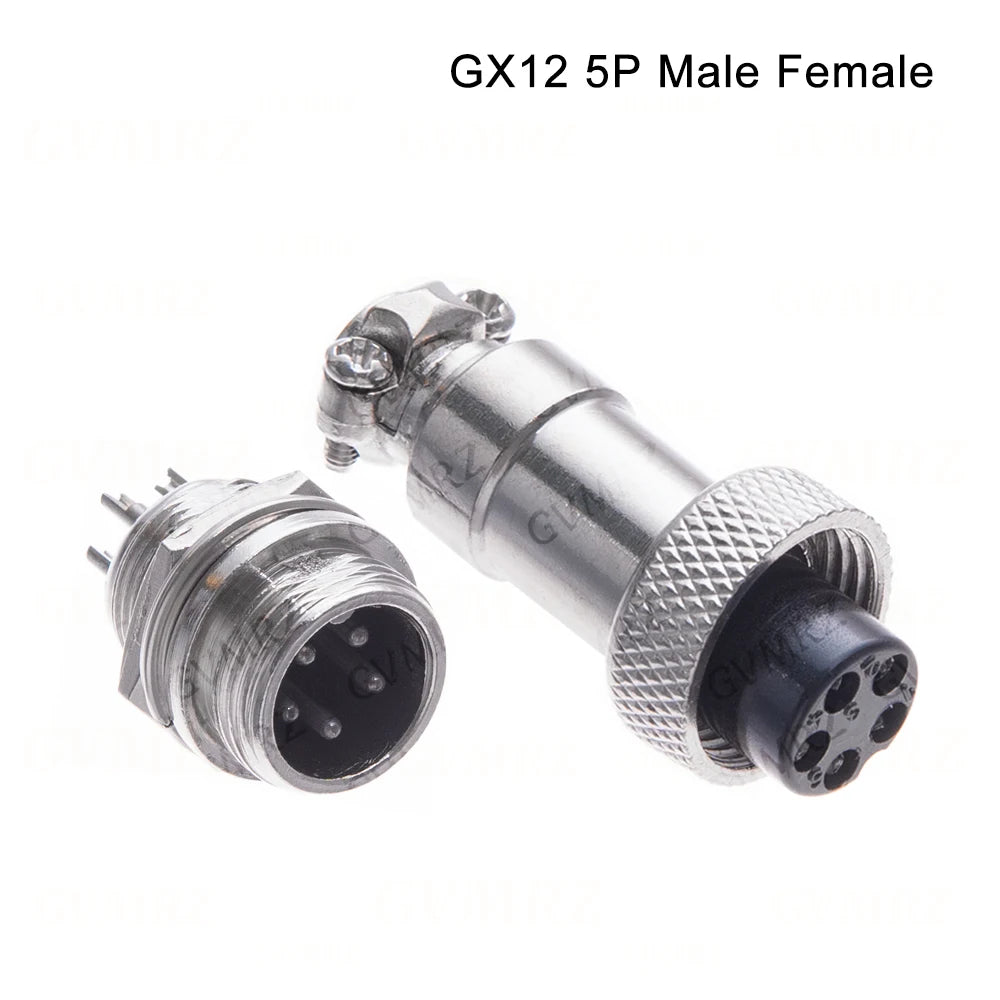 GX12 2 3 4 5 6 Pin Docking Aviation Plug Socket Waterproof Circular Connector 2P-6P