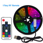 5V USB RGB LED Strip Light Remote Control 5050 30LED/m 5m 10m Lights Tape TV Backlights Home Decoration 0.5/1/2/3m Black PCB