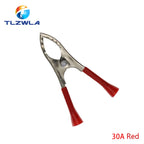 2PCS 30A 50A 100A Car Alligator Clips Battery Clamps Crocodile Clip Red Black Positive Negative 75MM 80MM 90MM length Red Black
