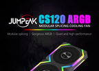 JUMPEAK CS120 ARGB Cooling Fan 360mm 240mm Modular Stackable Splicing Silent 120mm RGB Fans Kit For Gaming PC Case Water Cooler
