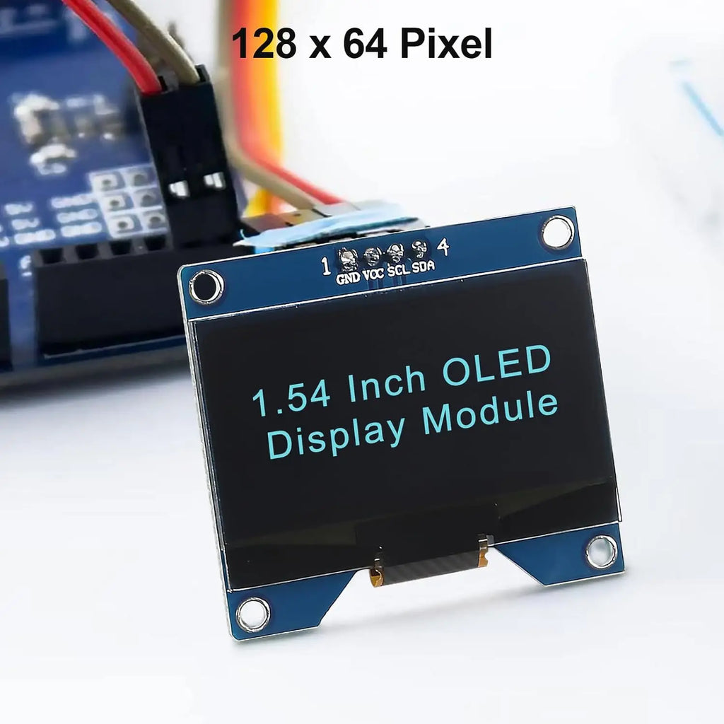 1.54 Inch OLED Module 12864 128x64 SSD1309 Driver IIC I2C Serial Interface Self-Luminous Display Board for Raspberry Pi 4 Pin