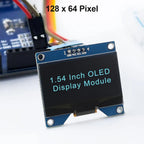 1.54 Inch OLED Module 12864 128x64 SSD1309 Driver IIC I2C Serial Interface Self-Luminous Display Board for Raspberry Pi 4 Pin