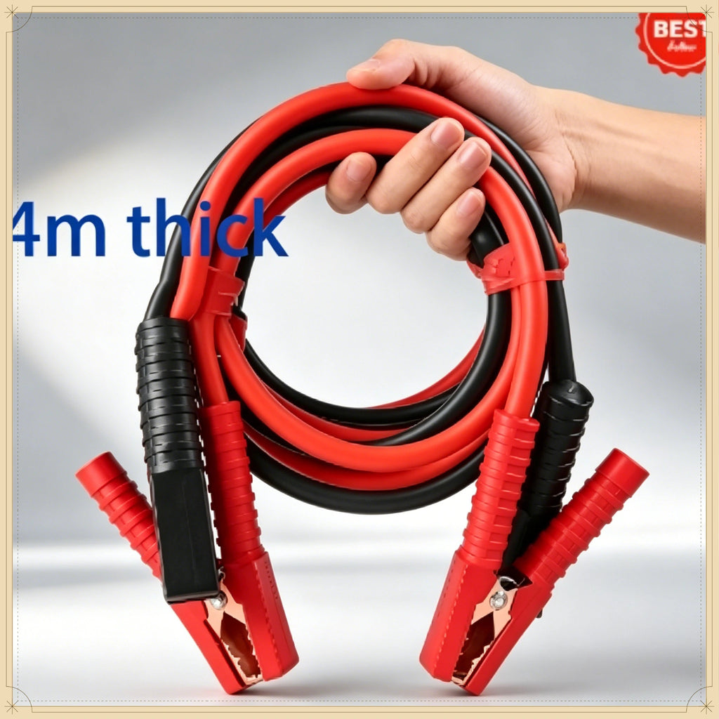 2000A 4M Heavy Duty Car Battery Jumper Cables Emergency Start Booster Cables with Anti-Corrosion Clamps for Car Truck Motorcycle