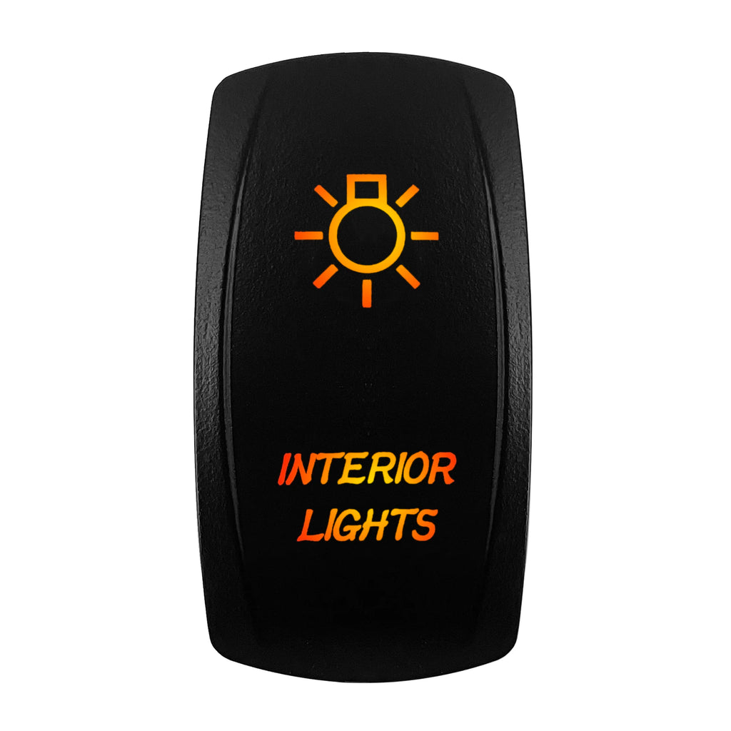 12V-24V Orange Led Rocker Switch Waterproof 20A Amber Light SPST DPDT Toggle Key for Car Boat ATV Camper Motorhome Auto Machine