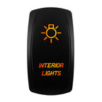 12V-24V Orange Led Rocker Switch Waterproof 20A Amber Light SPST DPDT Toggle Key for Car Boat ATV Camper Motorhome Auto Machine