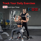 Gym Timer 3.5" Large LED Display Wall Clock Gym Interval Workout  Count Down & Up Stopwatch Digital Time Timers for Fitness Home