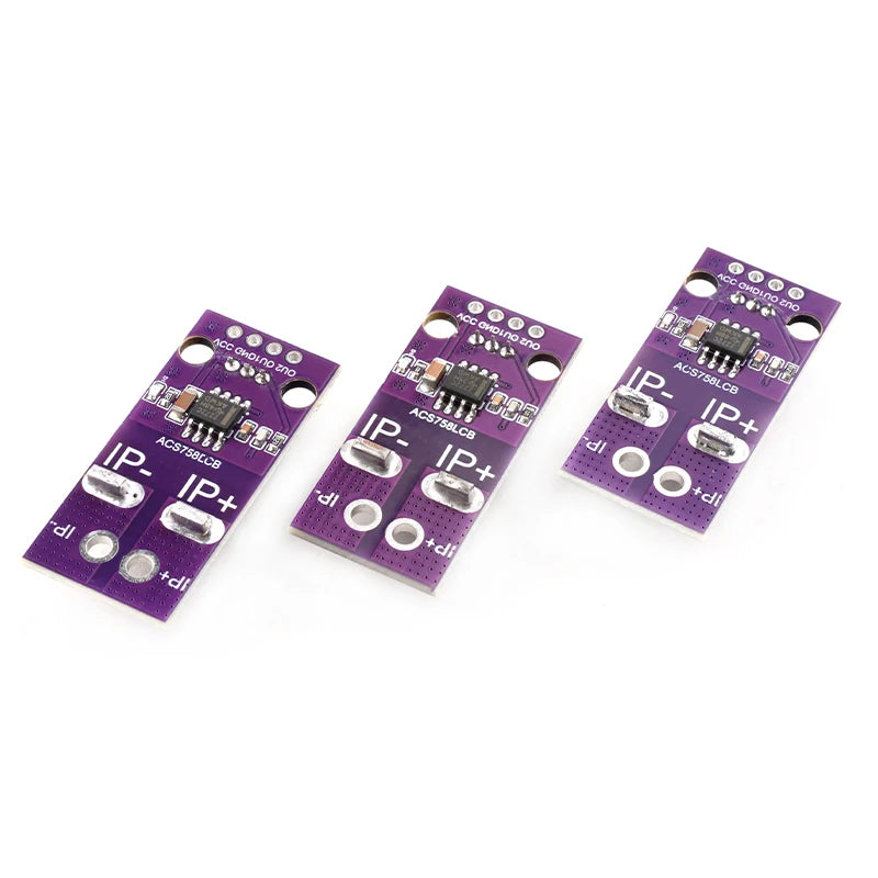 50A -200A Hall Current Sensor Module Linear Analog AC DC 3.3V-5V ACS758 ACS758LCB-050B 100B-PFF-T For Arduino RC Model Connector